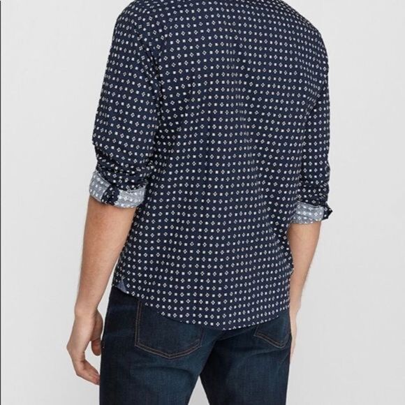 Slim Geometric Print Soft Wash Shirt size large - Picture 2 of 4